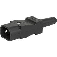 9009  Rewireable connector black straight