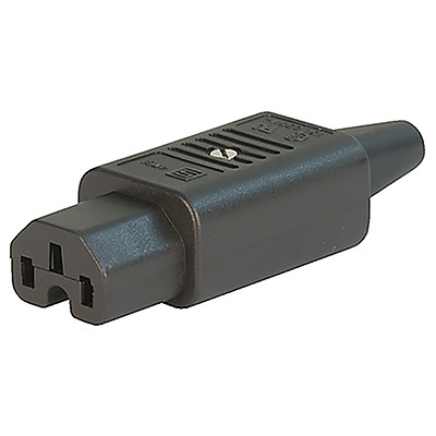 vergroting ontbijt overdrijving 4781 - IEC Connector C15 for hot conditions 120°C, Rewireable, Straight
