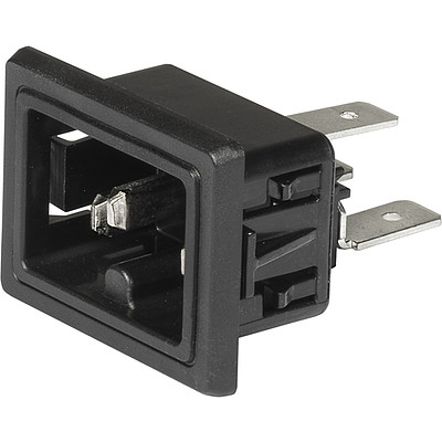 GH21  IEC Socket-Outlet 400 VDC, Snap-in Mounting, Front Side, Quick-connect or Solder Terminals