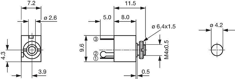 4831.2200 - , solder terminal, screened, 2-pole, Audio Plug/Sockets, 2.5 mm