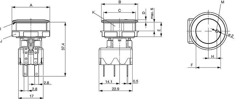 MSM MO - Metal Switch, Switching Voltage up to 250 VAC