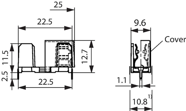 OGN - Fuseholder Open Design, 5 x 20 mm, THT, SMT, THR, IEC 60335-1